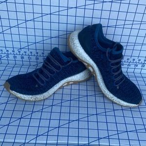 adidas PureBoost Knit Sneakers 9.5 Blue/White BA8896